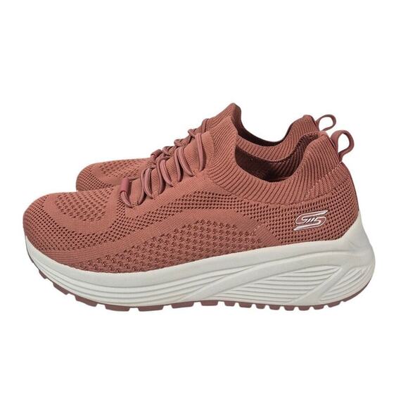 Womens SKECHERS BOBS SPORT SPARROW 2.0 - ALLEGIANCE CREW Rose MESH Shoes 9 EUC - Picture 4 of 5